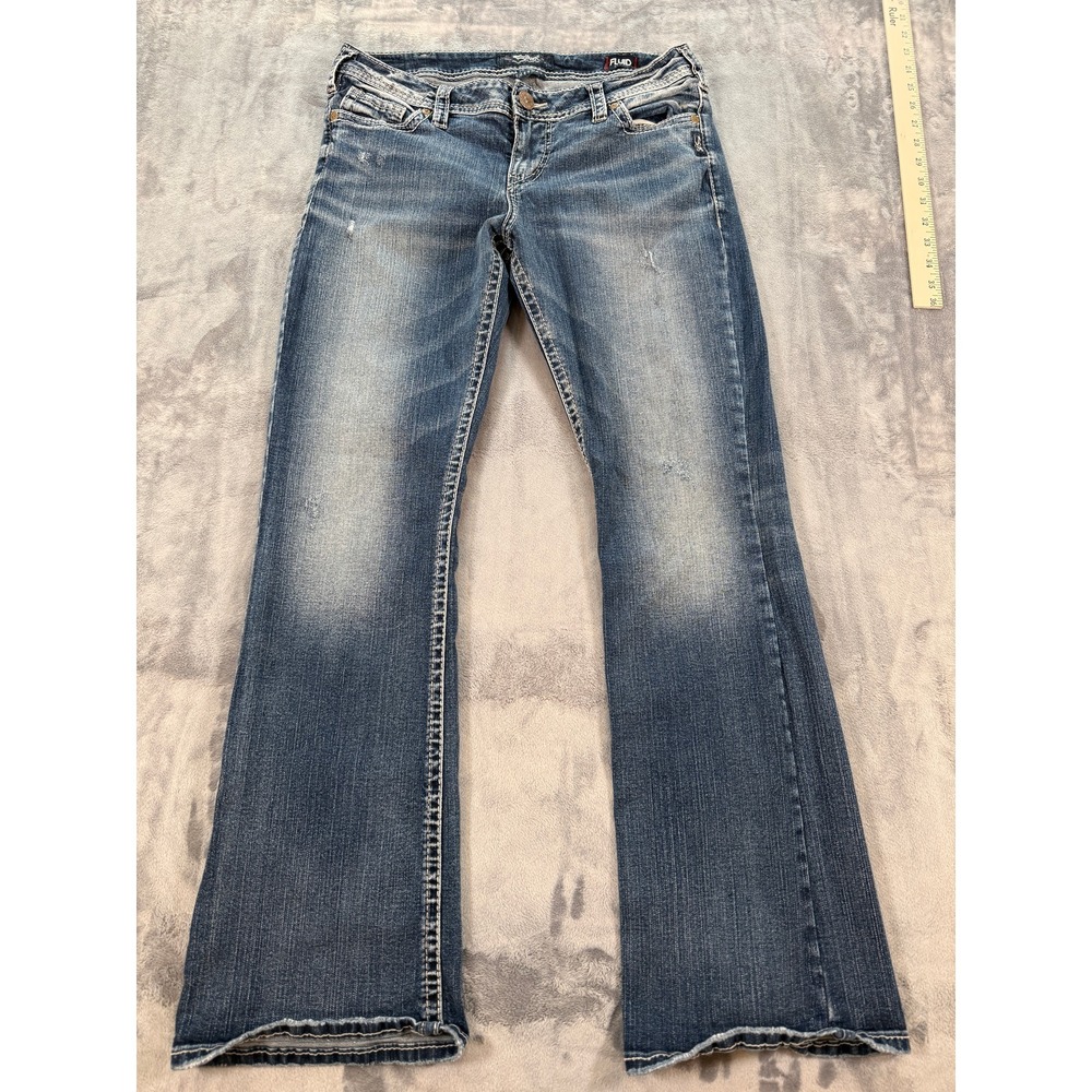 Silver Jeans Women's Boot Cut Jeans - Faded Blue Wash